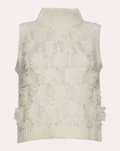 Eleven Six Women's Stella Fringed Alpaca-blend Knit Top In White