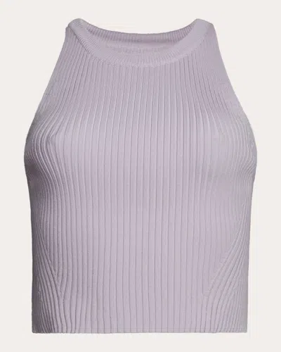 Eleven Six Women's Tia Ribbed Cotton Crop Tank Top In Purple