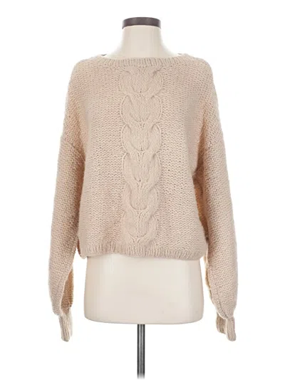 Pre-owned Eleven Six Wool Pullover Sweater In Tan