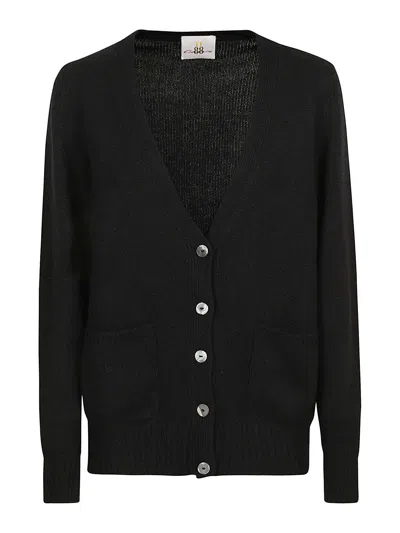 Eleven88 Cashmere Cardigan In Black