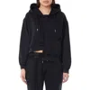 Elevenparis Asymmetrical Cotton Hoodie In Black