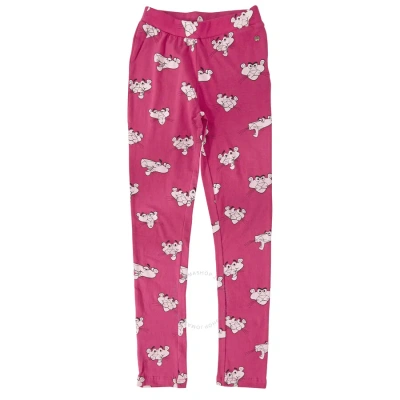Elevenparis Eleven Paris Girls The Pink Panther Printed Leggings In Dusty Pink