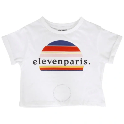 Elevenparis Eleven Paris Sunset Logo Short Sleeve T-shirt In White