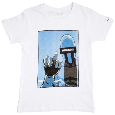 Elevenparis Kids' Little Eleven Paris Boys White Muckheros Short Sleeve T-shirt