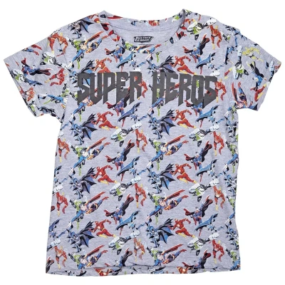 Elevenparis Little Eleven Paris Dc Super Heros Graphic T-shirt In Gray