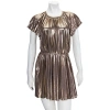 Elevenparis Little Eleven Paris Girls Gold Beren Dress Short In Gold