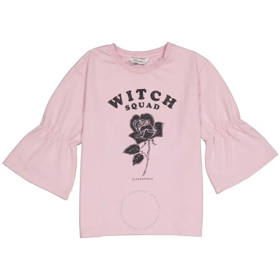 Elevenparis Little Eleven Paris Girls Pink Adwitches Sweatshirt