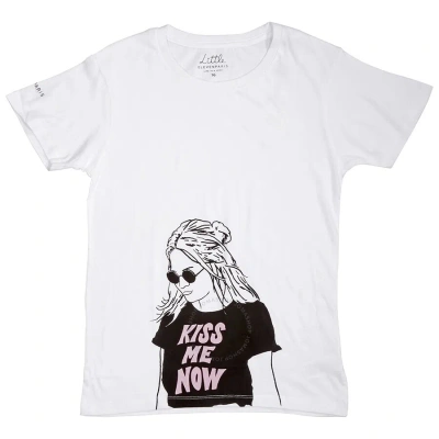 Elevenparis Little Eleven Paris "kiss Me Now" Graphic T-shirt In Pink