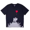 Elevenparis Men's Life Is A Joke Heart Balloon T-shirt In Black In Blue