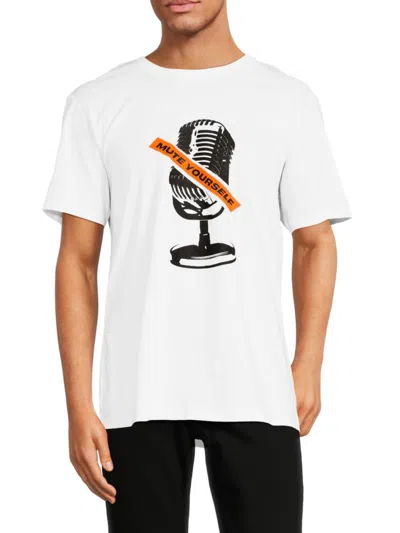 Elevenparis Men's Mute Yourself Graphic T Shirt In White