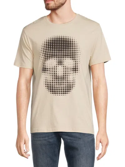 Elevenparis Men's Skull Crewneck Graphic Tee In Oatmeal