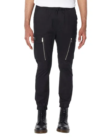 Elevenparis Woven Cargo Casual Pant In Black