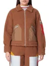 Elevenparis Women's Fuzzy Jacket In Beaver Brown