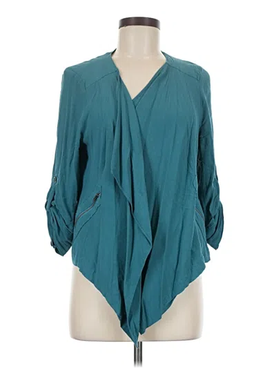Pre-owned Elevenses 3/4 Sleeve Blouse In Teal