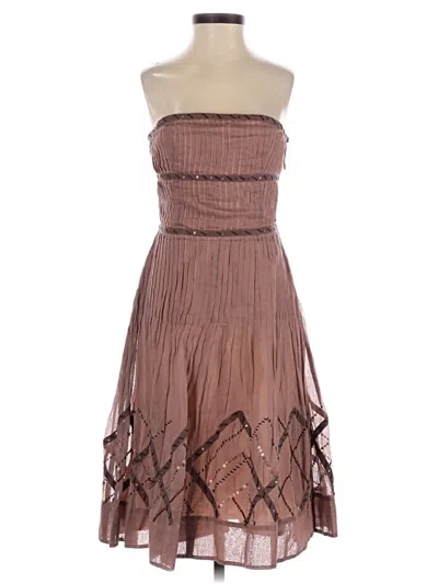 Pre-owned Elevenses Casual Dress In Brown