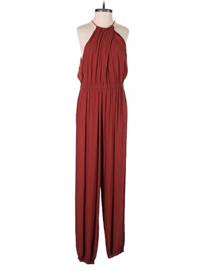 Pre-owned Elevenses Jumpsuit In Burgundy
