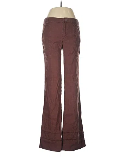 Pre-owned Elevenses Linen Pants In Brown