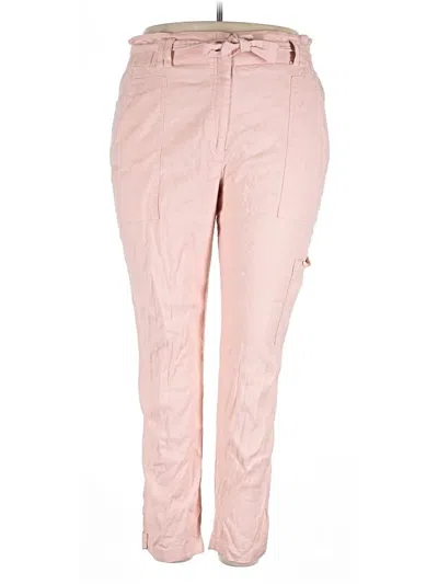 Pre-owned Elevenses Linen Pants In Pink