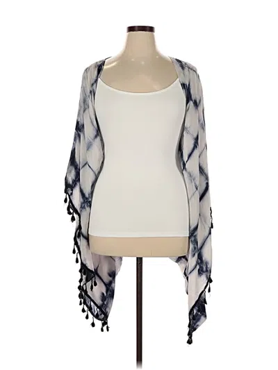 Pre-owned Elevenses Silk Cardigan Sweater In Blue