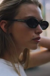 Eleventh Hour Oval Polarized Sunglasses In Black