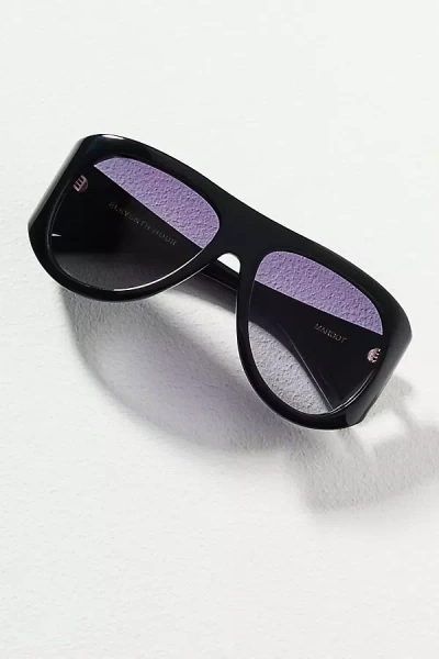 Eleventh Hour Oversized Aviator Sunglasses In Black