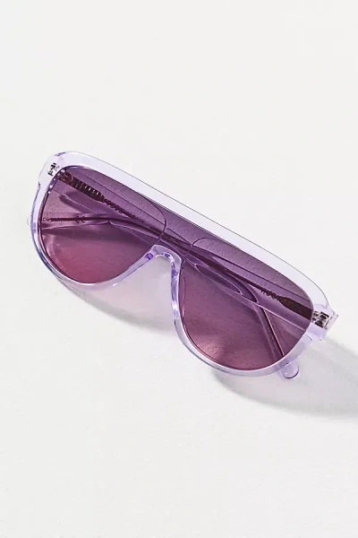 Eleventh Hour Translucent Aviator Sunglasses In Purple