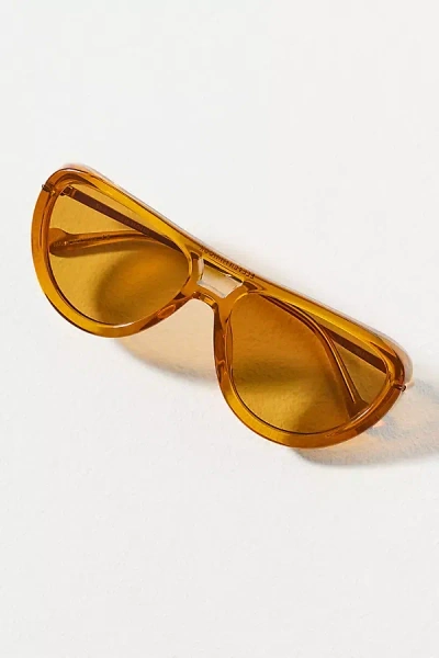 Eleventh Hour Wrapped Aviator Sunglasses In Gold