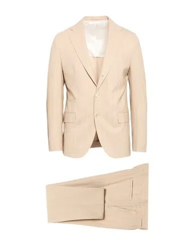 Eleventy 33048876sp Man Suit Sand Size 40 Wool, Silk, Elastane In Neutral