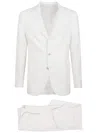 Eleventy Modern Fit White Suit With Notch Lapel