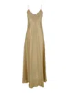 Eleventy Beige Long Dress With Thin Straps In Viscose Woman In Beige