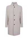 Eleventy Single-breasted Wool Coat In Gray