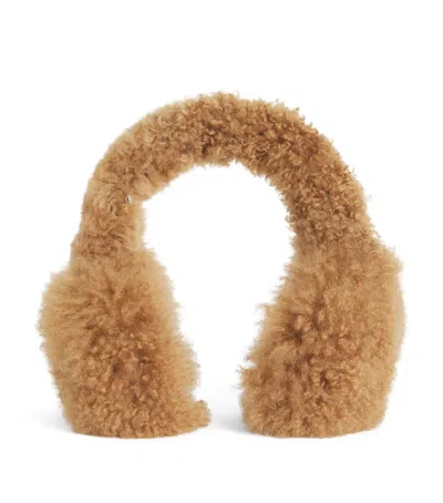 Eleventy Alpaca Fur Earmuffs In Brown
