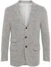 Eleventy Alpaca Wool-blend Blazer In Grey