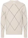 Eleventy Argyle-patterned Sweater In Neutrals