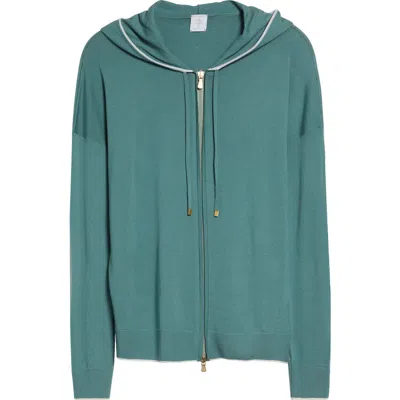 Eleventy Avalon Travel Merino Wool Full Zip Hoodie In Multi