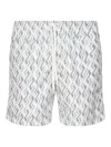 Eleventy Swimming Costume With Geometric Print In White