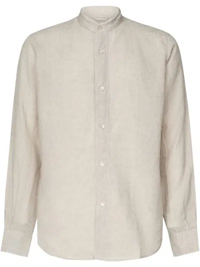 ELEVENTY BAND COLLAR SHIRT
