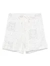 Eleventy Bandana-print Swim Shorts In Weiss