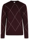Eleventy Round Neck Sweater In Red