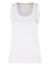 Eleventy Sleeveless Vest In White