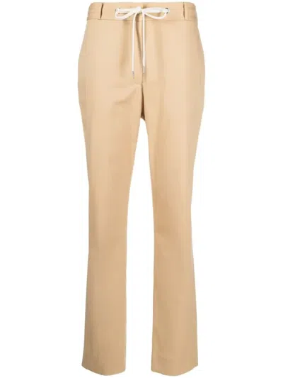 Eleventy Beige Drawstring Trousers With Relaxed Fit In Neutral