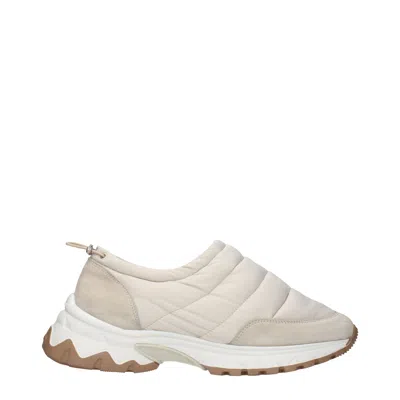 Eleventy Beige Fabric Chunky Sneakers In Neutral