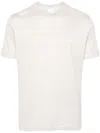 Eleventy Beige Short Sleeve T-shirt With Round Neckline In White