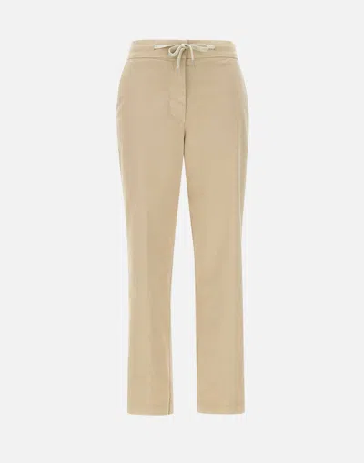 Eleventy Beige Stretch Cotton Trousers