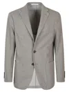 Eleventy Beige Tailored Jacket With Notch Lapels In Gray