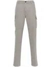 Eleventy Beige Wool And Cashmere Cargo Trousers In Gray
