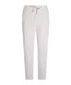 Eleventy Corduroy Texture Elastic Waistband Trousers In White