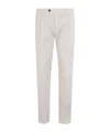 Eleventy Cotton Straight Leg Trousers In White