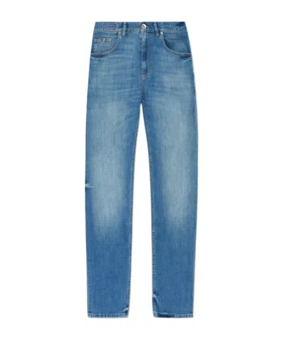 Eleventy Belt Loop Denim Trousers In Blue