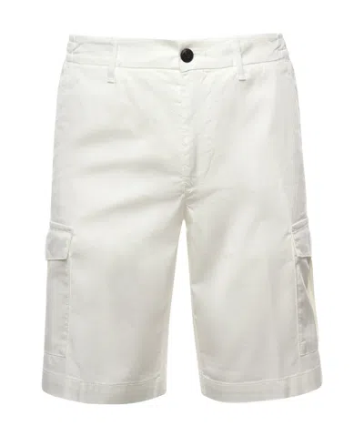 Eleventy Linen Cargo Shorts In White